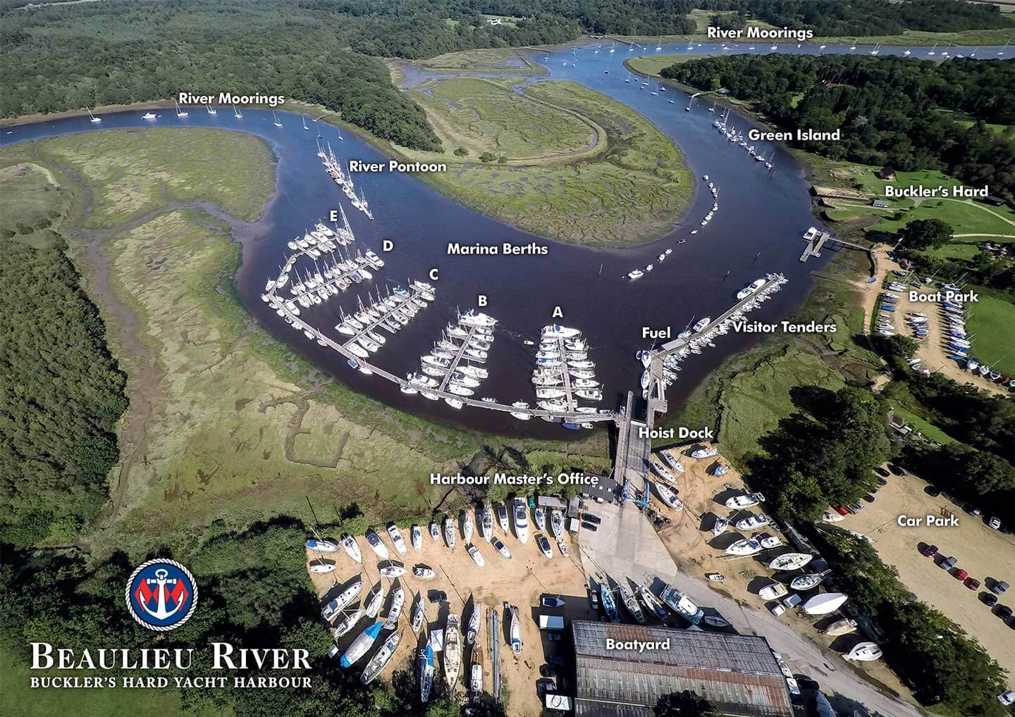 Beaulieu-River-Berths-Moorings-Map - Beaulieu RiverBeaulieu River