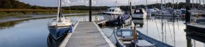 Berths in the Buckler's Hard Yacht Harbour on the Beaulieu River