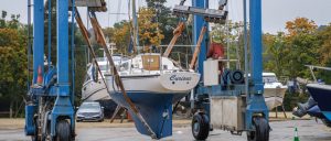 Beaulieu River Boatyard hoist