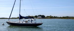 Boat mooring on the Beaulieu River