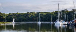 Boat moorings on the Beaulieu River