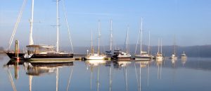 Moorings on the Beaulieu River pontoon
