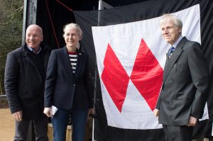 (l-r) Mike Golding, Mary Montagu-Scott and Lord Montagu