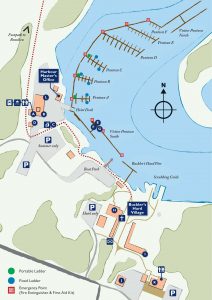 Map of Buckler's Hard Yacht Harbour on the Beaulieu River