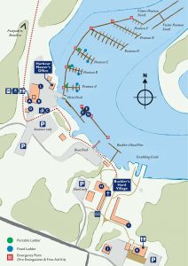 Map of Buckler's Hard Yacht Harbour on the Beaulieu River