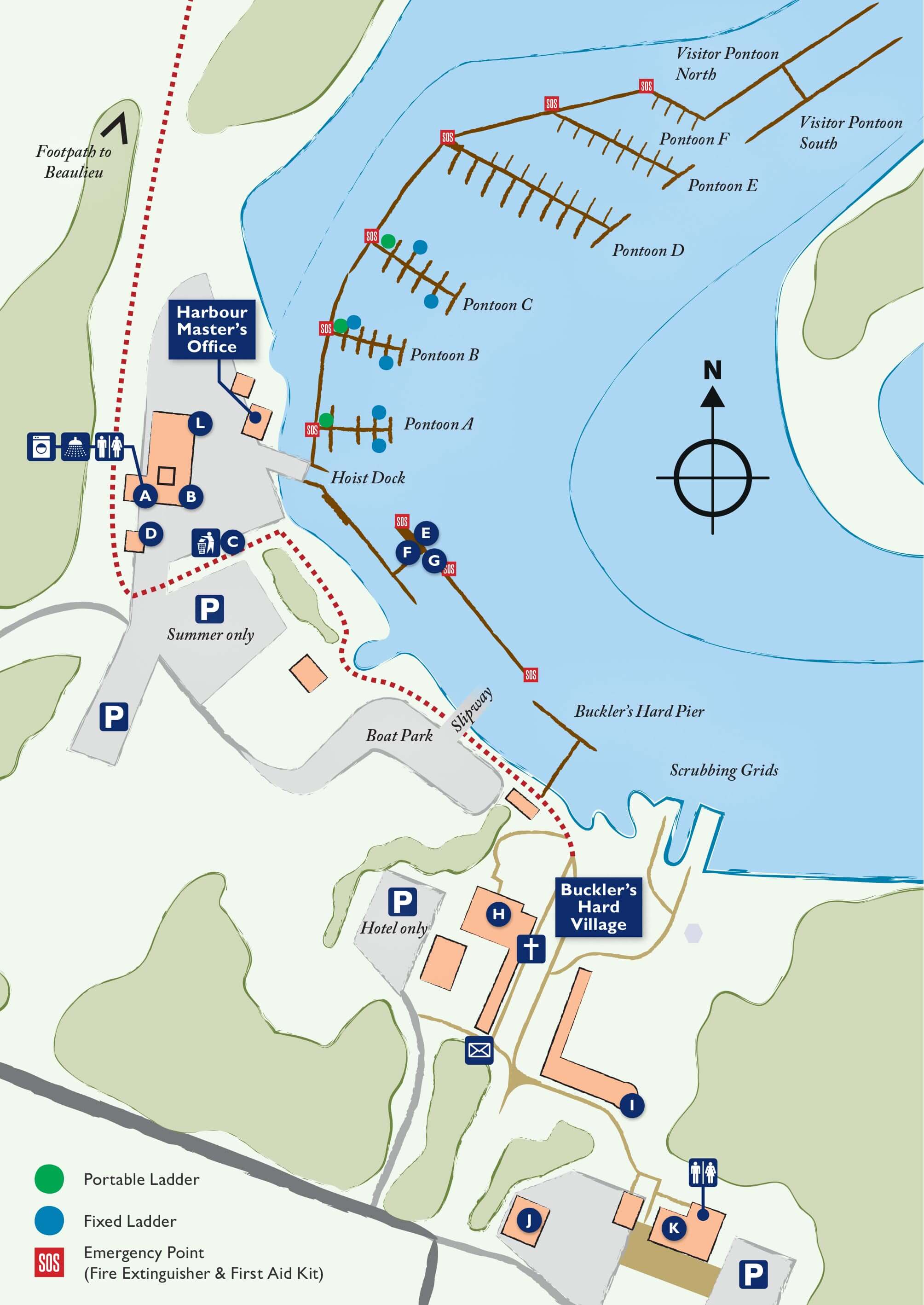 Beaulieu-River-Bucklers-Hard-Yacht-Harbour-Marina-Facilities-Map-2020 ...