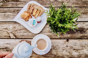 Afternoon tea in the Captain's Table