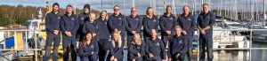 The Beaulieu River team stood together on the marina