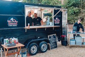The Super Brothers Catering Van in the marina
