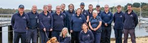 The Beaulieu River team stood together on the marina