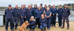 The Beaulieu River team stood together on the marina