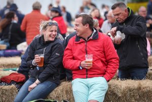 Two mooring holders laughing