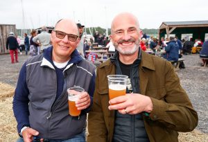 Two mooring holders smiling for the camera